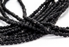 4mm Firepolish Czech Glass Beads - Opaque Jet Black Matte