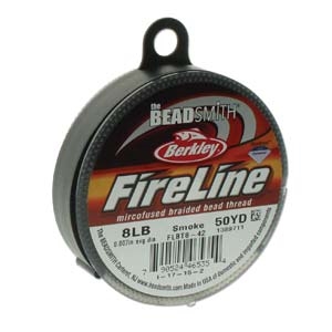 8LB Test - Size D Berkley Fireline Thread 50 Yard Spool - Smoke