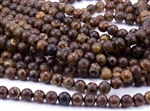 8mm Natural Agate Tibetan Style Dzi Round Beads - Ambers / Browns / Picasso Eyes