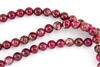 10mm Aqua Terra Jasper Gemstone Round Beads - Raspberry