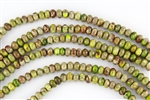 8x5mm Aqua Terra Jasper Gemstone Rondelle Beads - Yellow / Green