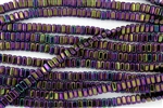 CzechMates 3x6mm Bricks Czech Glass Beads - Iris Purple Metallic B27