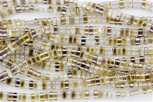 CzechMates 3x6mm Bricks Czech Glass Beads - Twilight Crystal B33