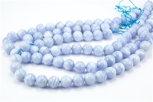 12mm Natural Chalcedony Blue Lace Agate Round Beads