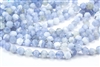 9mm Natural Chalcedony Blue Lace Agate Faceted Nugget Beads