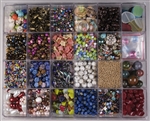5+ POUNDS - 24 Compartment Assorted Czech, Japanese, Gemstone, Glass, Wood, Seed Bead MEGA Lot #3