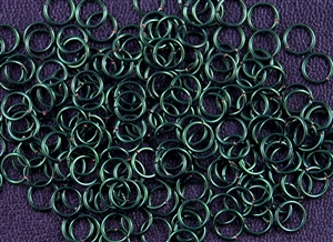 1oz Open Jump Rings Copper Core - 4mm 18G - TEAL