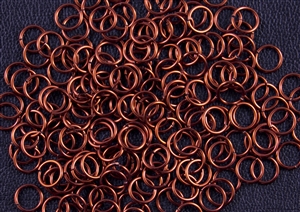 1oz Open Jump Rings Copper Core - 5mm 18G - BROWN