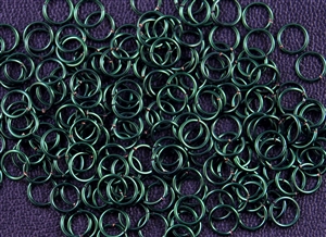 1oz Open Jump Rings Copper Core - 5mm 18G - TEAL