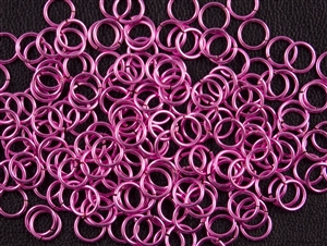 1oz Open Jump Rings Copper Core - 6mm 18G - HOT PINK