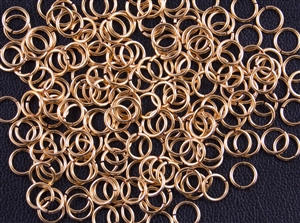 1oz Open Jump Rings Copper Core - 7mm 18G - GOLD COPPER