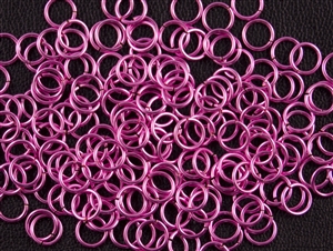 1oz Open Jump Rings Copper Core - 7mm 18G - HOT PINK
