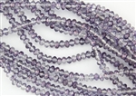 5x3mm Czech Glass Beads Faceted Rondelles - Crystal Purple Heliotrope