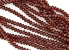 5x3mm Czech Glass Beads Faceted Rondelles - Garnet Bronze Luster