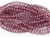 7x5mm Czech Glass Beads Faceted Rondelles - French Rose Copper