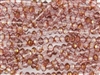 8x6mm Czech Glass Beads Faceted Rondelles - Half Peach Lumi