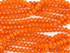 8x6mm Czech Glass Beads Faceted Rondelles - Orange Opal