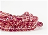 8x6mm Czech Glass Beads Faceted Rondelles - Pink Fuchsia