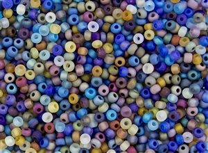 6/0 Czech Seed Beads - Limited Run - Transparent Matte Rainbow Mix