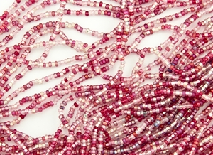 8/0 Czech Seed Beads Full Hank - Antique Rose Mega Mix