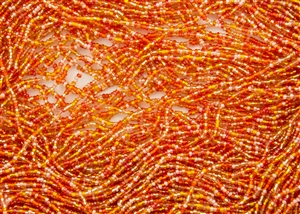 10/0 Czech Seed Beads Full Hank - Orange Creamsicle Mix