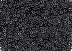 4mm Czech Glass O Beads - Jet Black Opaque