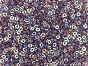 4mm Czech Glass O Beads - Amethyst AB