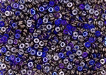 4mm Czech Glass O Beads - Amethyst Azuro Blue Iris