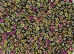 4mm Czech Glass O Beads - Jet Full Vitral