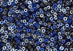4mm Czech Glass O Beads - Crystal Azuro Iris Blue