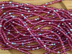 3mm Czech Glass Round Spacer Beads - Fuchsia Pink AB