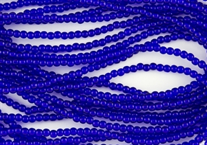 3mm Czech Glass Round Spacer Beads - Transparent Cobalt Blue