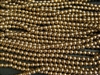 4mm Czech Glass Round Spacer Beads - Bronze Metallic