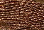 50% SPECIAL - 4mm Czech Glass Round Spacer Beads - Copper Penny Metallic **Some Beads Tarnishing**