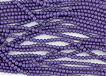 4mm Czech Glass Round Spacer Beads - Sugar Plum Metallic Suede