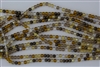 4mm Czech Glass Round Spacer Beads - Wheatberry Mix