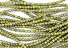 4mm Czech Glass Round Spacer Beads - Yellow Coral Moon Dust