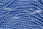 6mm Czech Glass Round Spacer Beads - Blue Metallic Suede