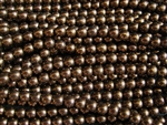 6mm Czech Glass Round Spacer Beads - Dark Bronze