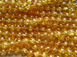 8mm Czech Crackle Glass Round Spacer Beads - Medium Topaz