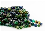 10mm Firepolish Nuggets Czech Glass Beads - Transparent Gemstone Treasure Picasso Mix