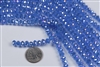 5x8mm Faceted Crystal Designer Glass Rondelle Beads - Milky Light Sapphire AB