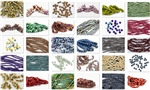 DELUXE - 10 Strands/Bags "Grab Bag Lot" of Pressed Czech Glass Beads