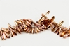 3x10mm Czech Dagger Glass Beads - Crystal Capri Rose/Apollo Gold