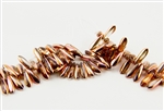 3x10mm Czech Dagger Glass Beads - Crystal Capri Rose/Apollo Gold