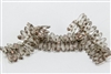 3x10mm Czech Dagger Glass Beads - Crystal Capri/Apollo Gold Dots Matte