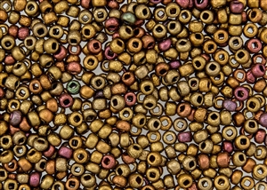 6/0 Czech Seed Beads - Etched Metallic Mix