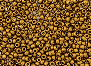 6/0 Czech Seed Beads - Etched Goldenrod Metallic