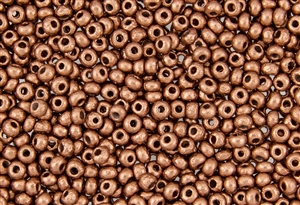 6/0 Czech Seed Beads - Etched Bright Copper Metallic