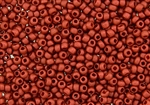 6/0 Czech Seed Beads - Etched Lava Red